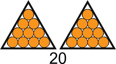two orange ten-triangles