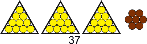 thirty-seven as dots